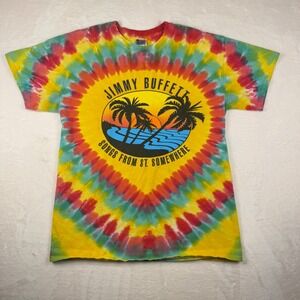 Jimmy Buffett 'Songs From St Somewhere' Tie Dye TShirt M Concert Tour Parrothead